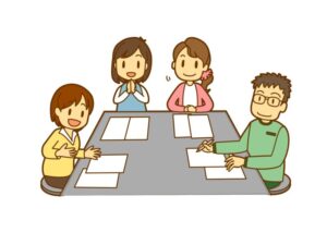 町内会の会議のイラスト